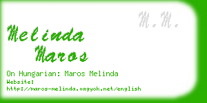melinda maros business card